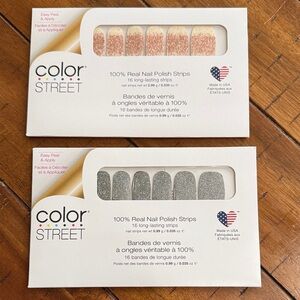 Color Street Coming Up Rose and Light Year Real Nail Polish Strips NEW